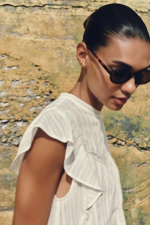 Топ в романтическом стиле с кружевом- Заказать в России