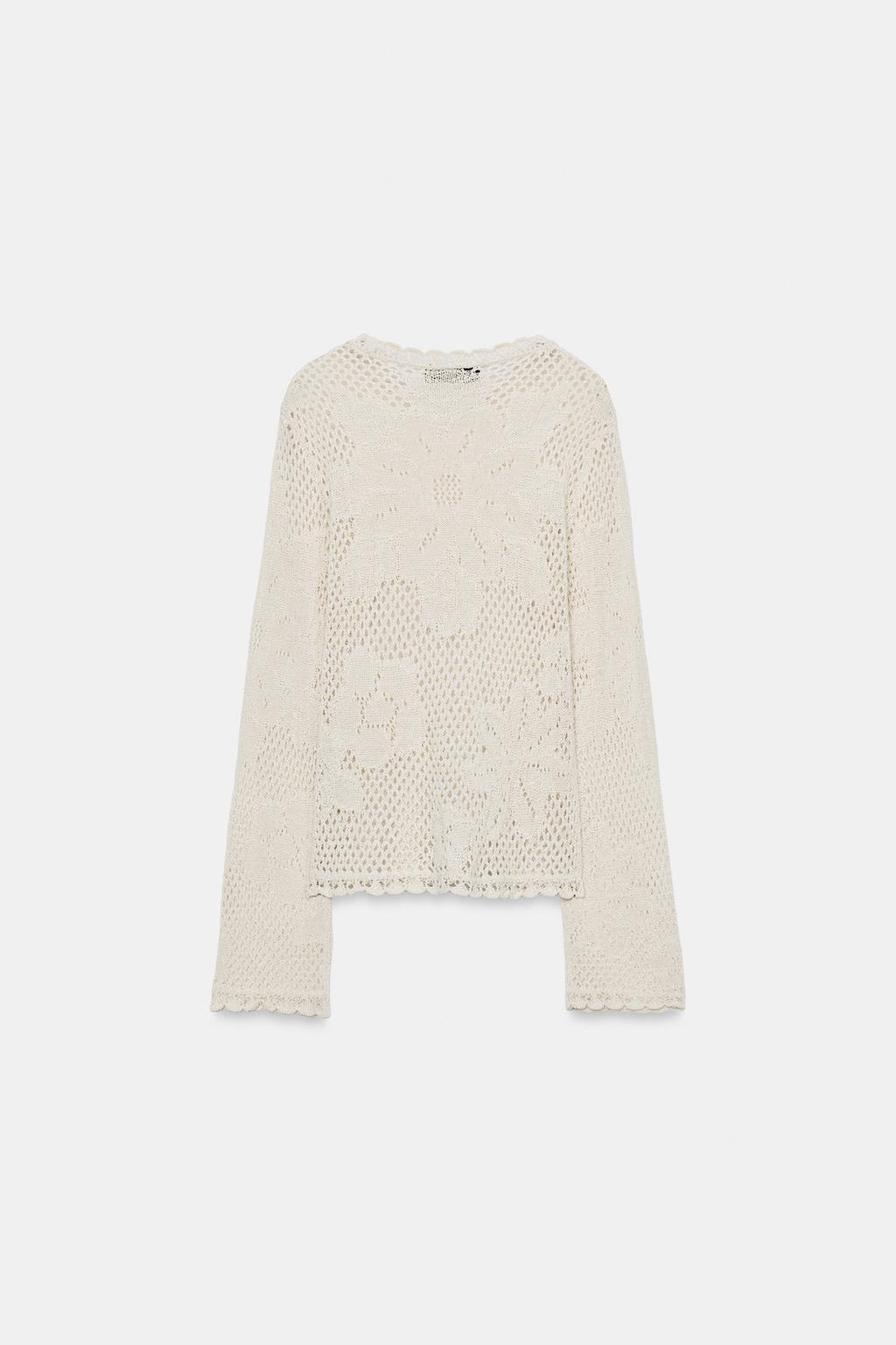 СВИТЕР АЖУРНОЙ ВЯЗКИ