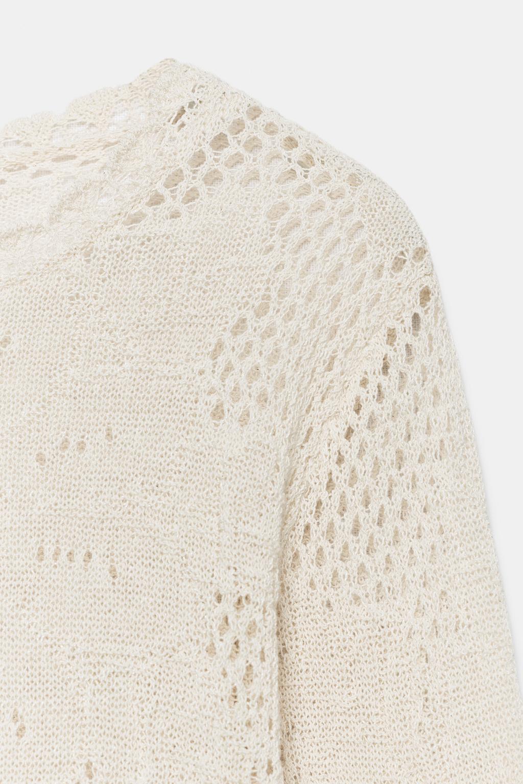 СВИТЕР АЖУРНОЙ ВЯЗКИ