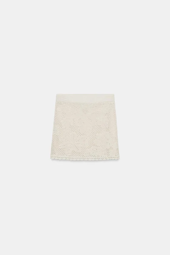 КОРОТКАЯ ЮБКА ИЗ ТРИКОТАЖА POINTELLE