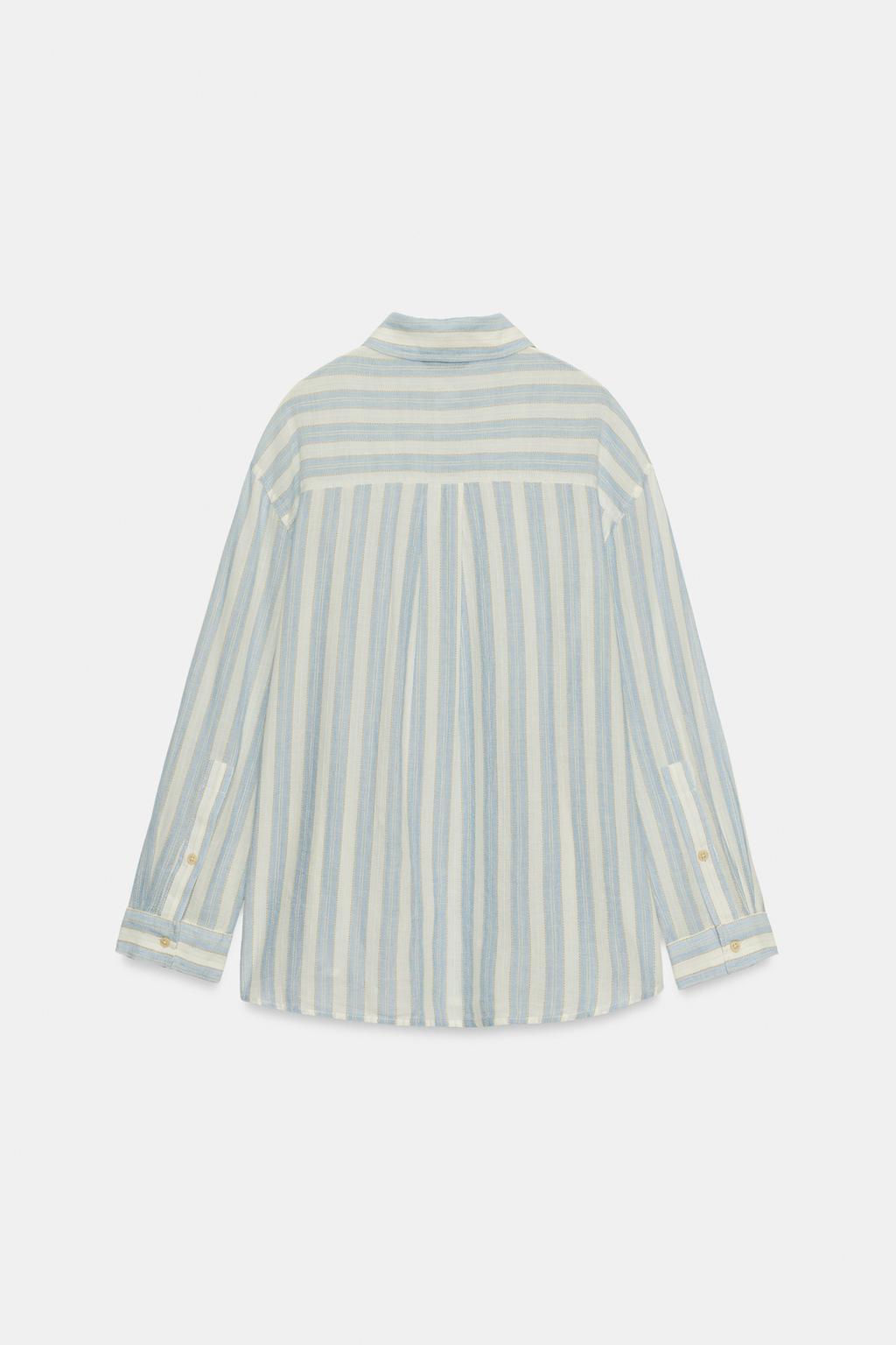 ОБЪЕМНАЯ РУБАШКА В ПОЛОСКУ