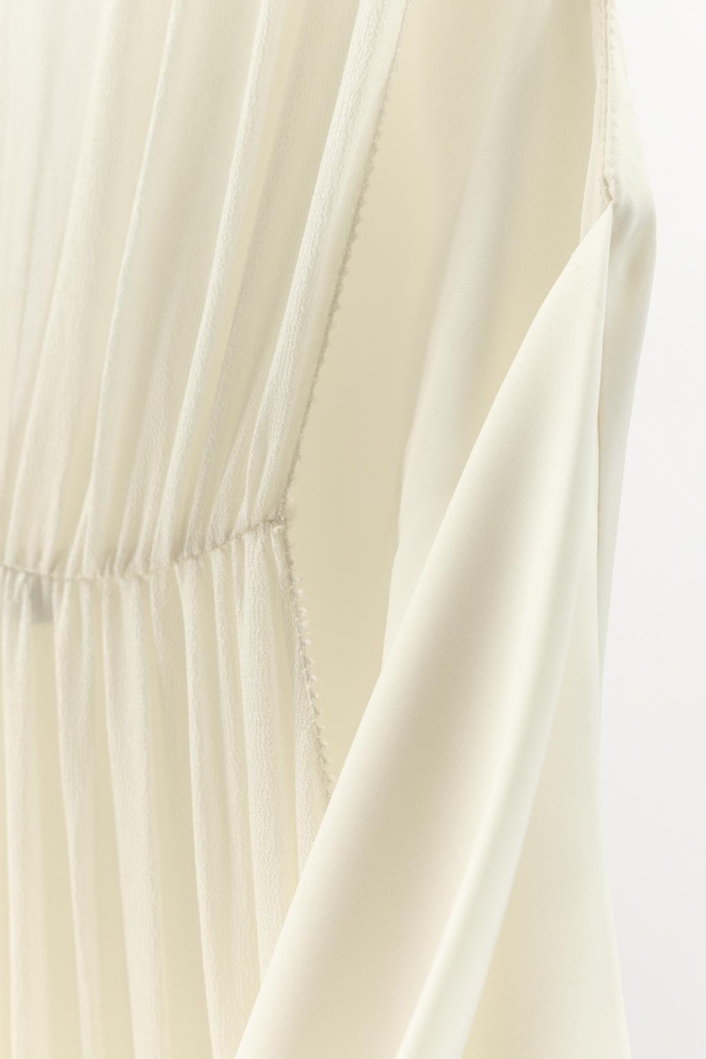 ДЛИННОЕ КОМБИНИРОВАННОЕ ПЛАТЬЕ ИЗ АТЛАСА