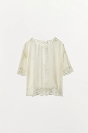 Куртка из 100% вискозы с кружевом — Limited Edition- Заказать в России