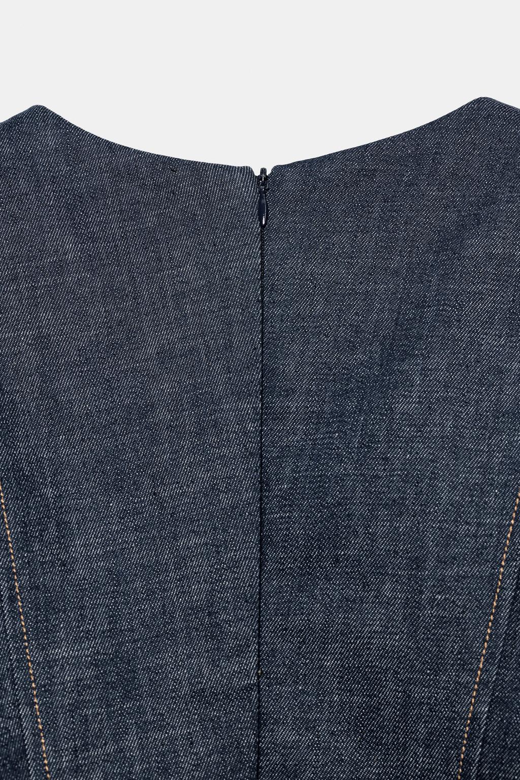 ДЖИНСОВАЯ БЛУЗА С ОБЪЕМНЫМИ РУКАВАМИ ZW COLLECTION