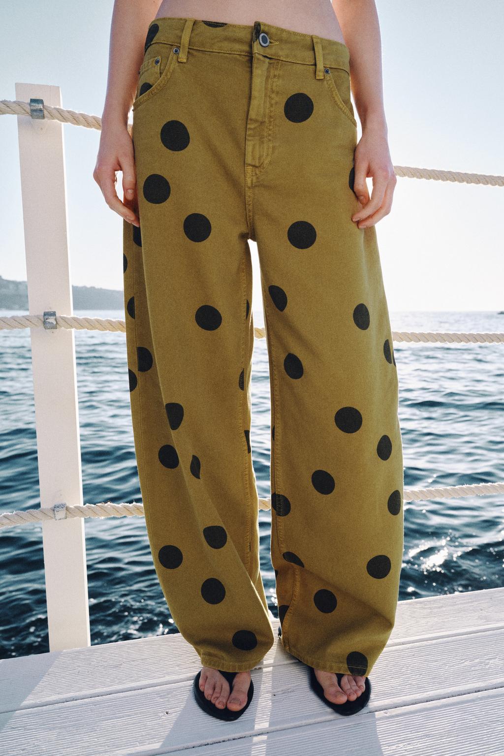 ДЖИНСЫ ZW BARREL СО СРЕДНЕЙ ПОСАДКОЙ И В ГОРОШЕК