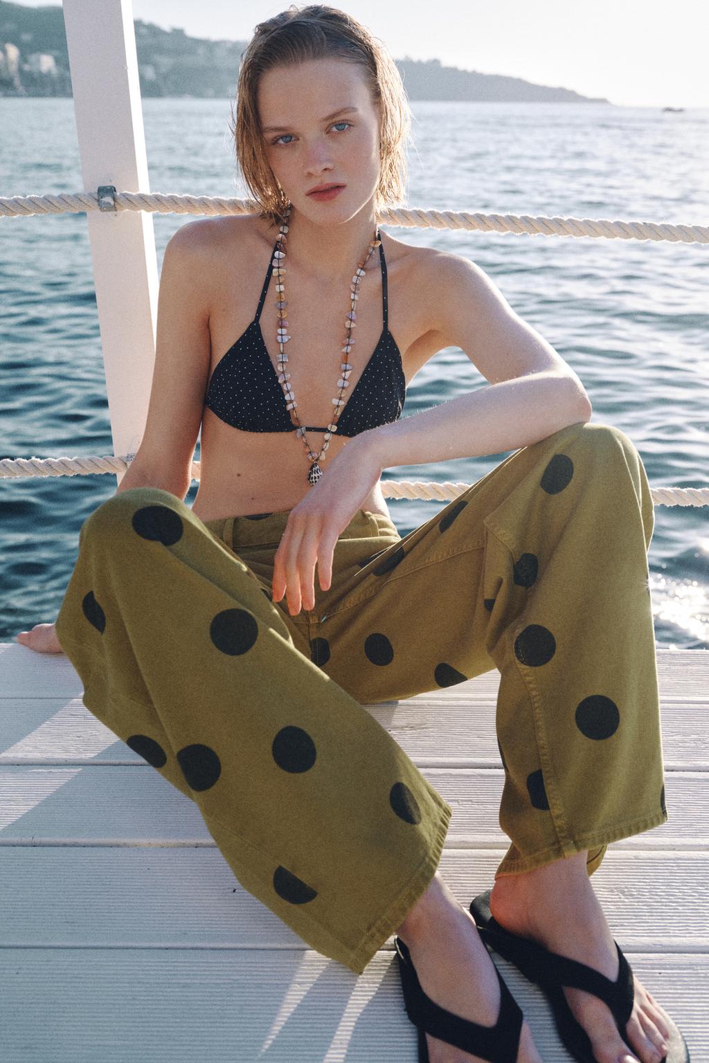 ДЖИНСЫ ZW BARREL СО СРЕДНЕЙ ПОСАДКОЙ И В ГОРОШЕК