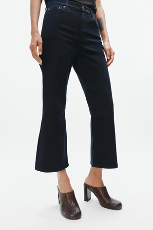 Укороченные джинсы-клеш со средней посадкой — Zw Collection
