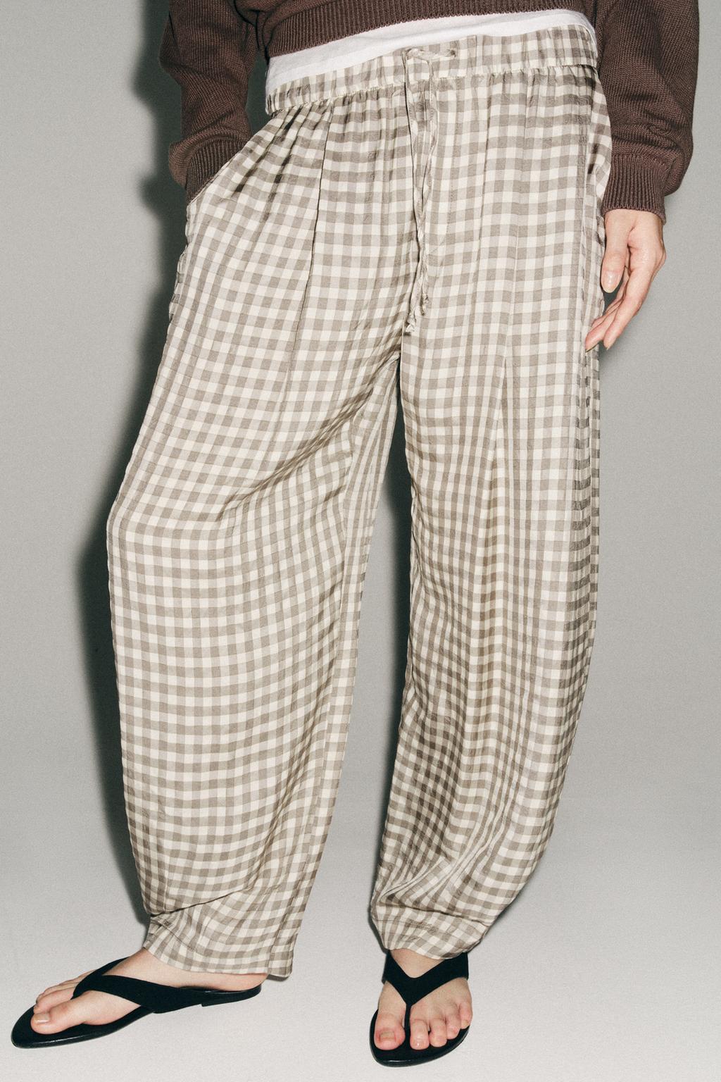 СВОБОДНЫЕ БРЮКИ В КЛЕТКУ ZW COLLECTION