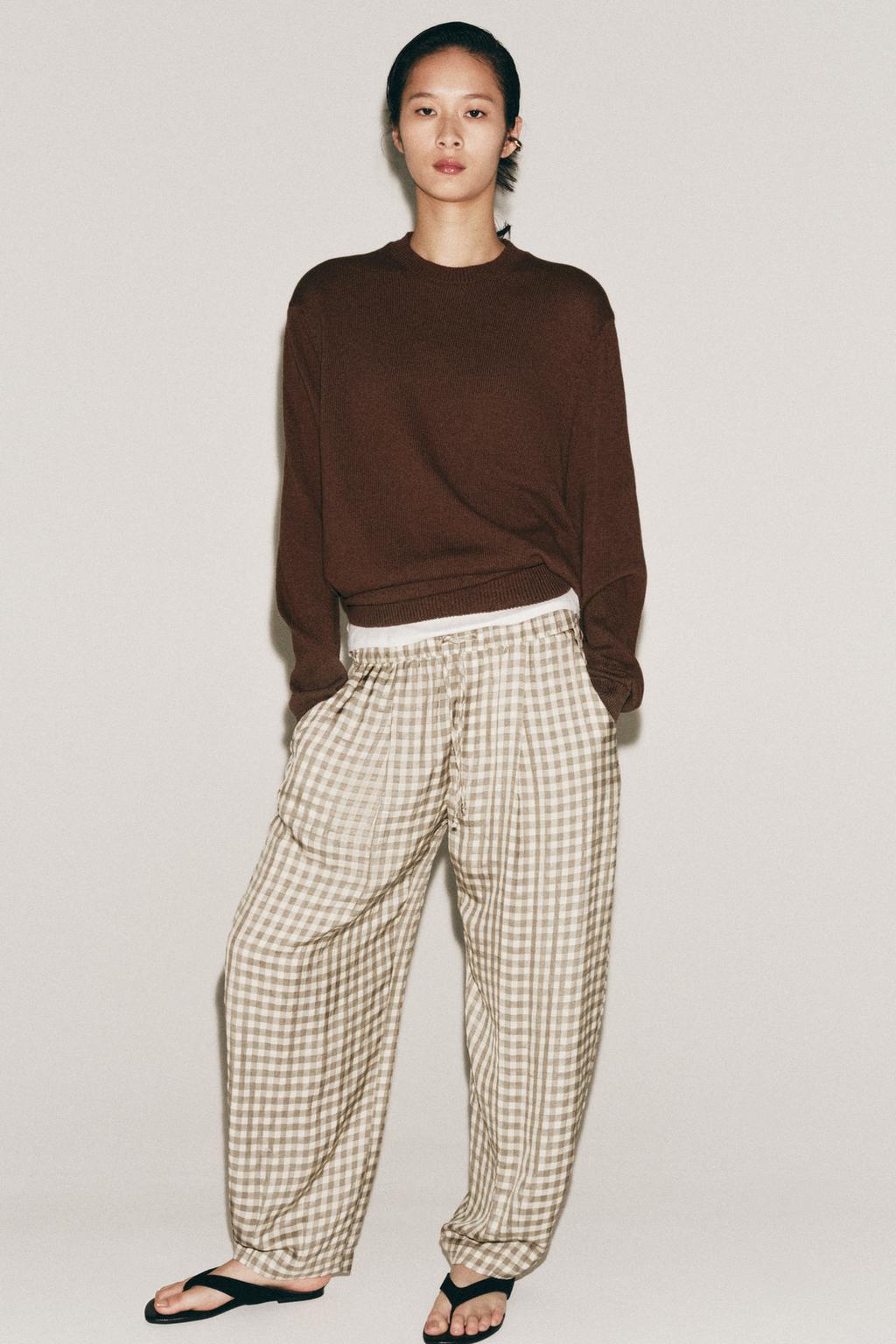 СВОБОДНЫЕ БРЮКИ В КЛЕТКУ ZW COLLECTION