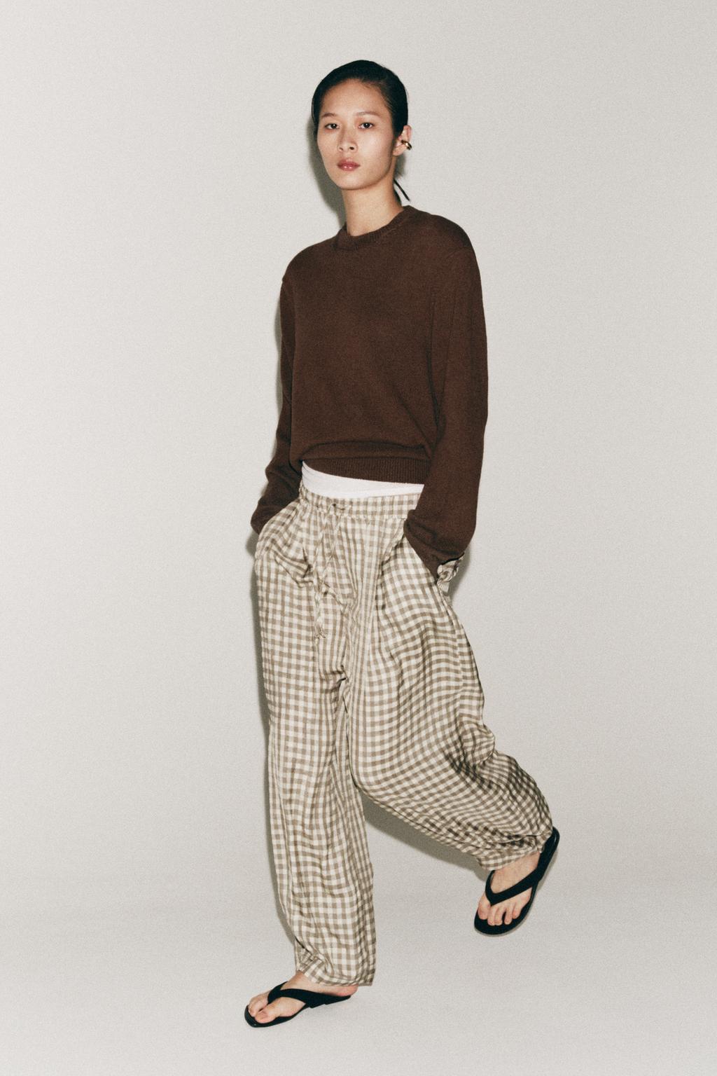 СВОБОДНЫЕ БРЮКИ В КЛЕТКУ ZW COLLECTION