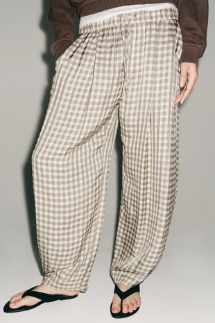 Свободные брюки в клетку Zw Collection- Заказать в России