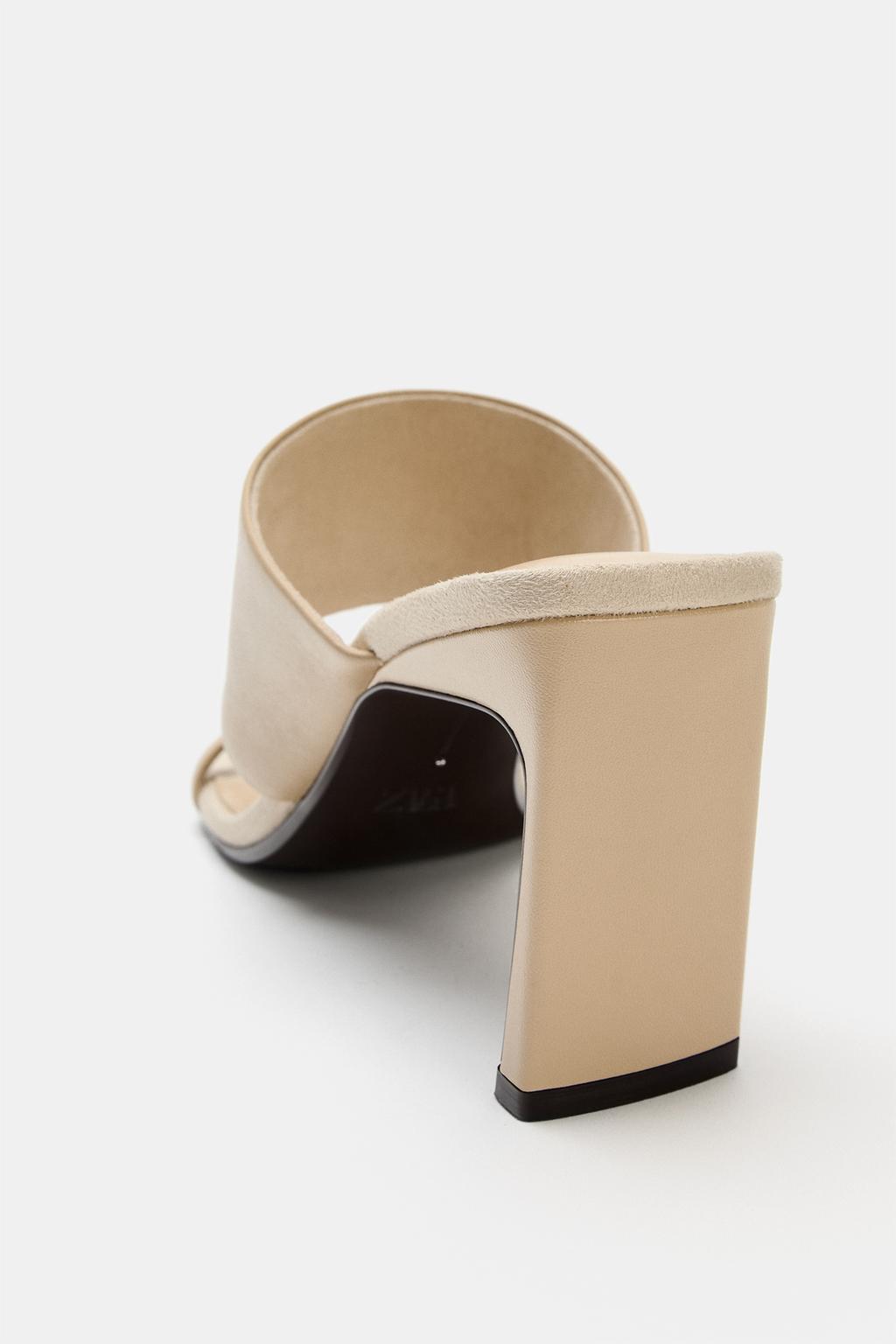 КОЖАНЫЕ МЮЛИ НА КАБЛУКЕ