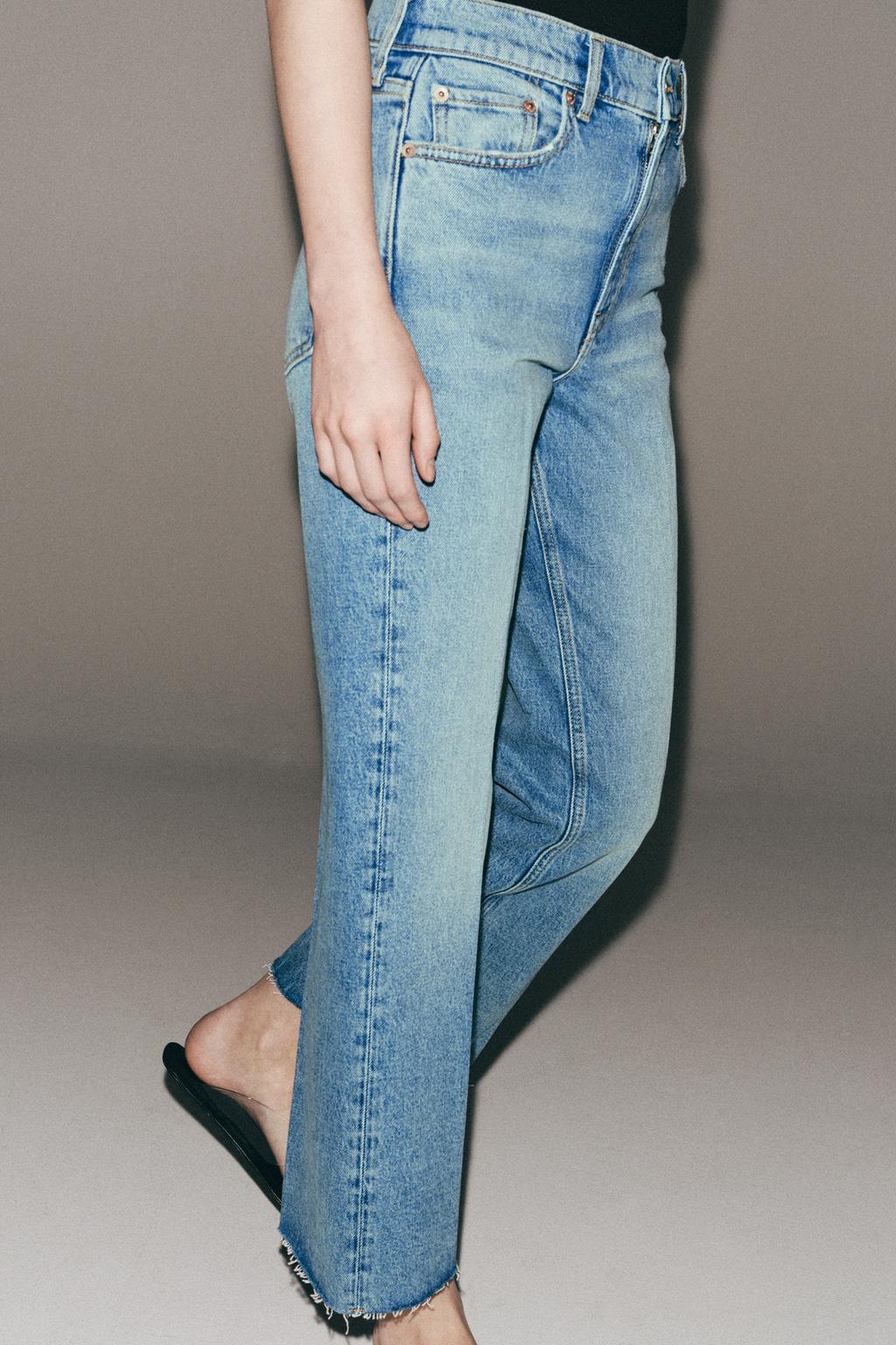 УКОРОЧЕННЫЕ ДЖИНСЫ-КЛЕШ СО СРЕДНЕЙ ПОСАДКОЙ — ZW COLLECTION