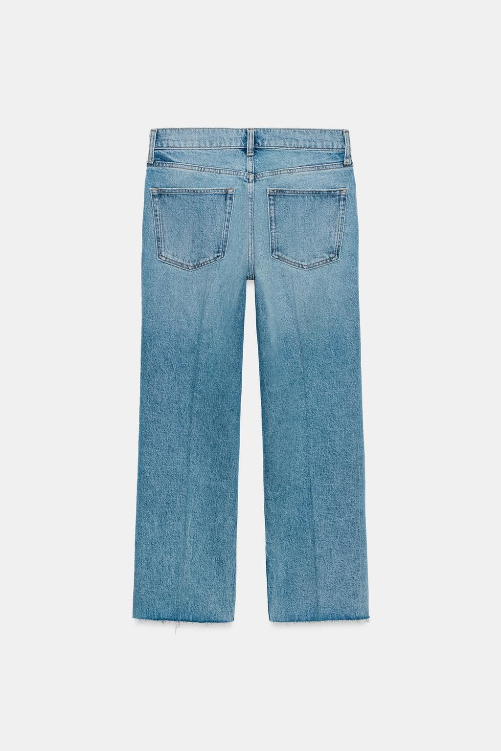 УКОРОЧЕННЫЕ ДЖИНСЫ-КЛЕШ СО СРЕДНЕЙ ПОСАДКОЙ — ZW COLLECTION
