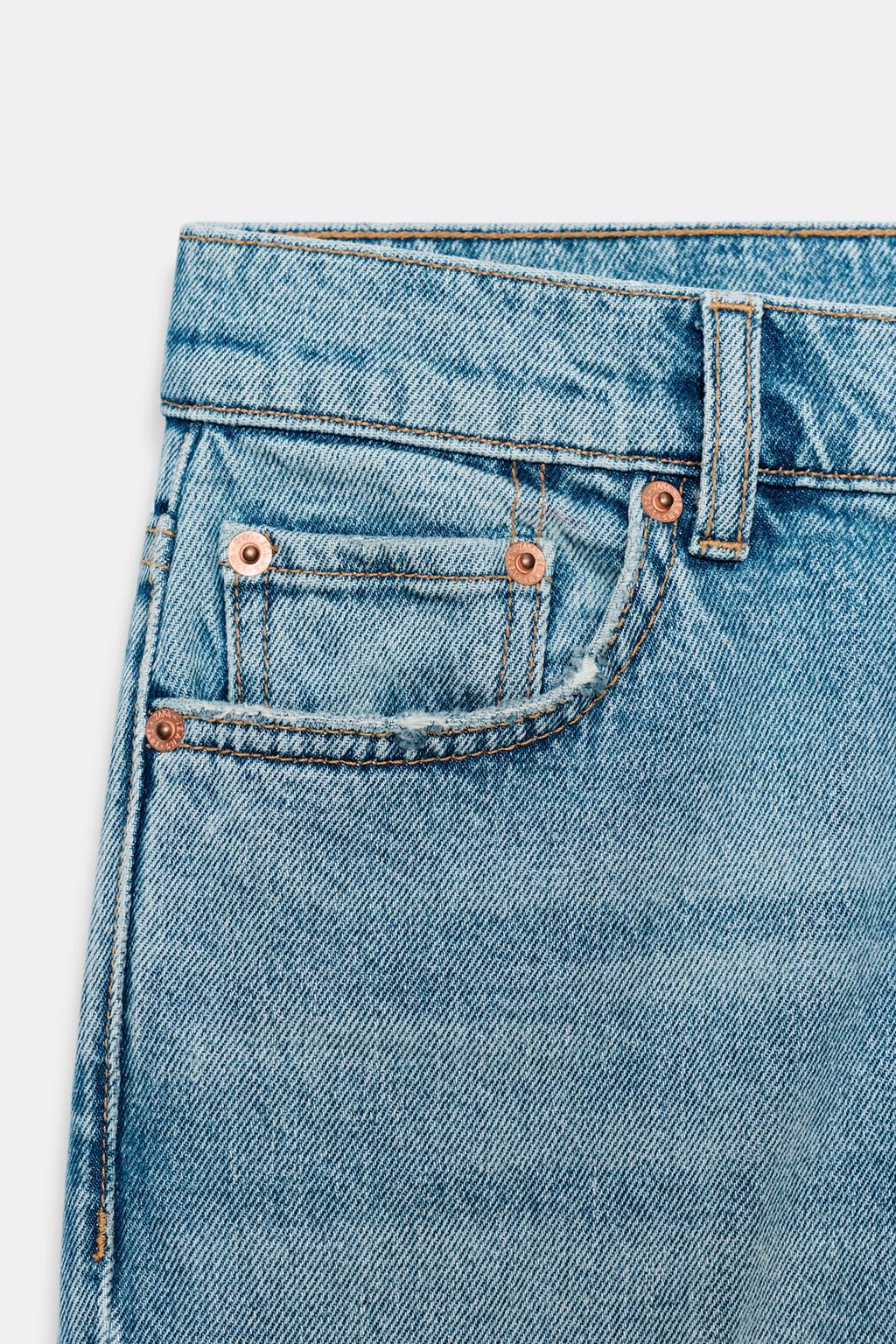 УКОРОЧЕННЫЕ ДЖИНСЫ-КЛЕШ СО СРЕДНЕЙ ПОСАДКОЙ — ZW COLLECTION