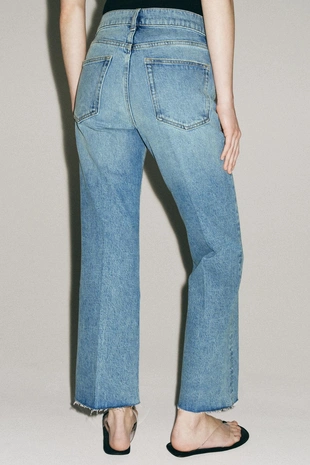 Укороченные джинсы-клеш со средней посадкой — Zw Collection