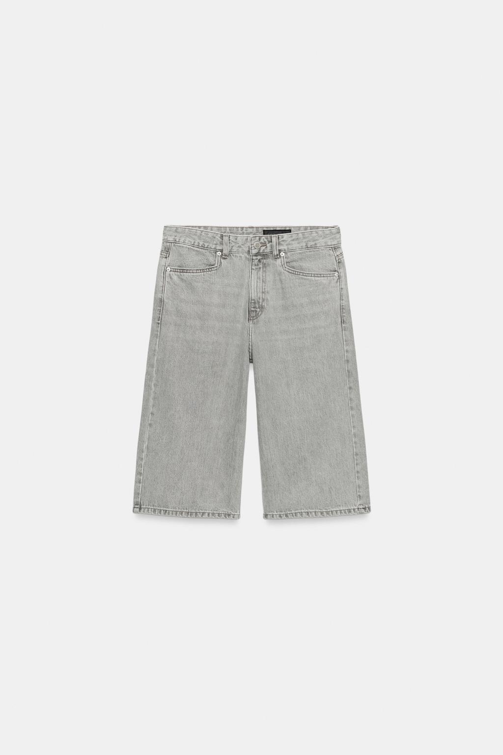 ДЖИНСОВЫЕ ШОРТЫ БЕРМУДЫ СО СРЕДНЕЙ ПОСАДКОЙ — ZW COLLECTION