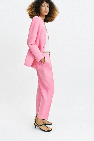 Укороченные брюки с ремнем- Заказать в России