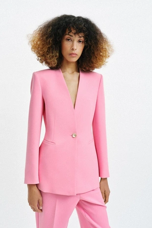 Блейзер облегающего кроя без лацканов- Заказать в России