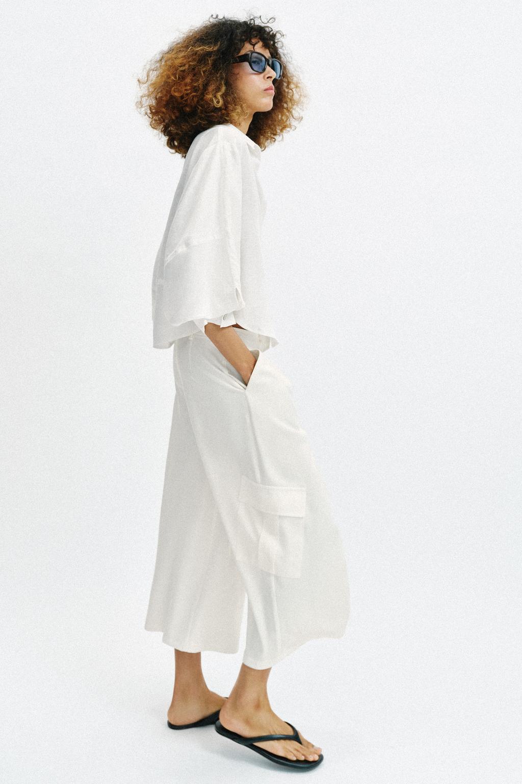 БРЮКИ-КЮЛОТЫ С КАРМАНАМИ