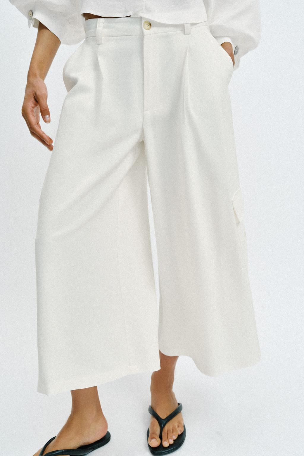 БРЮКИ-КЮЛОТЫ С КАРМАНАМИ