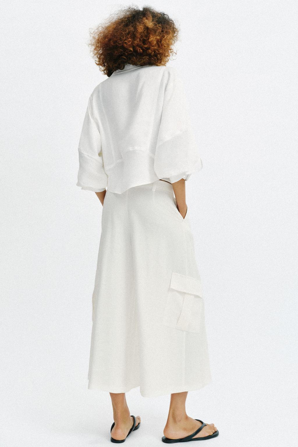 БРЮКИ-КЮЛОТЫ С КАРМАНАМИ