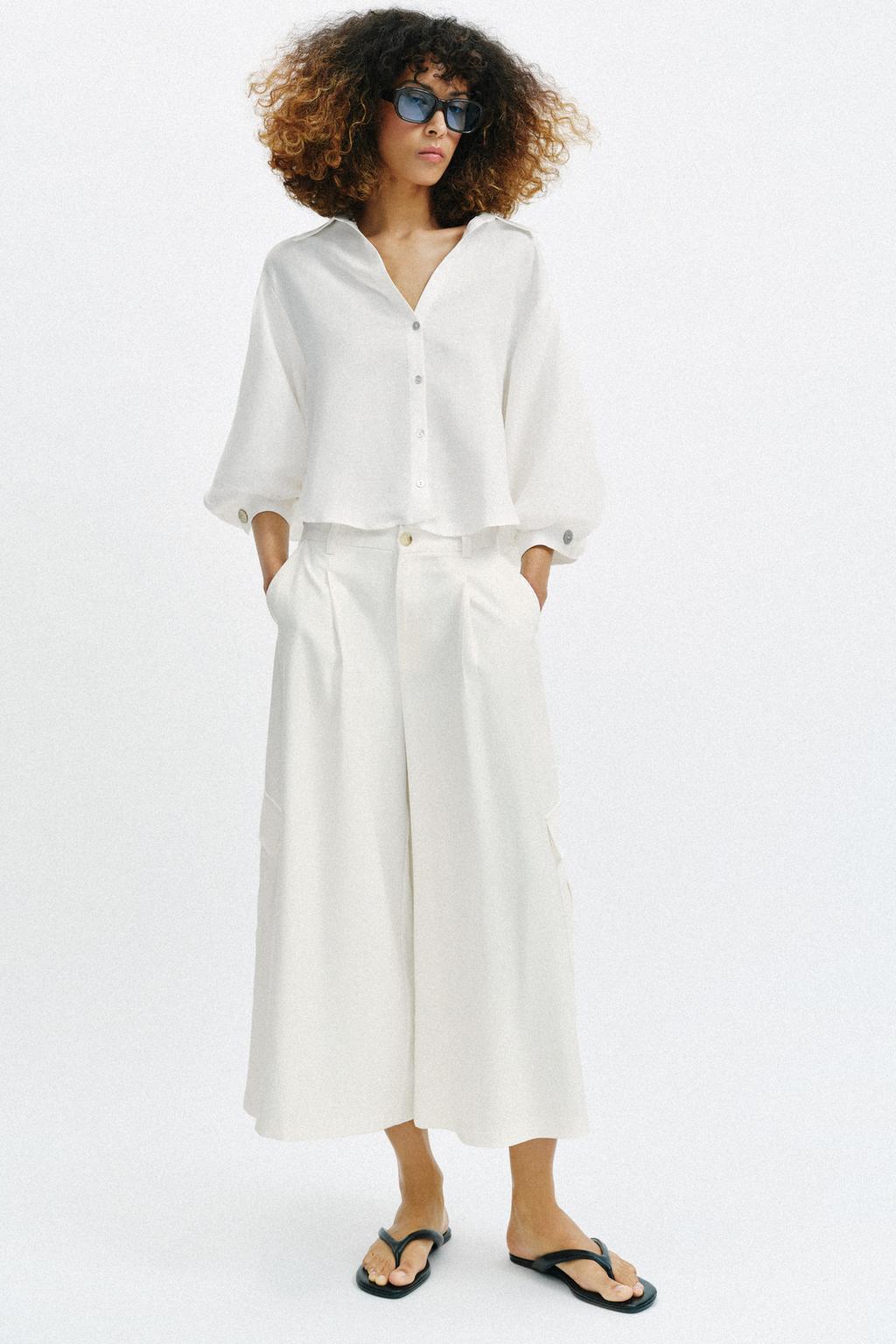 БРЮКИ-КЮЛОТЫ С КАРМАНАМИ