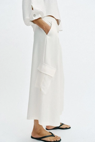 Брюки-кюлоты с карманами- Заказать в России