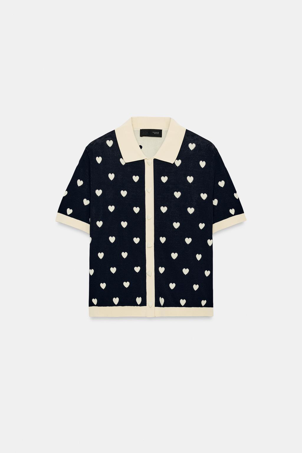 ПОЛО С ЖАККАРДОМ «СЕРДЦА»