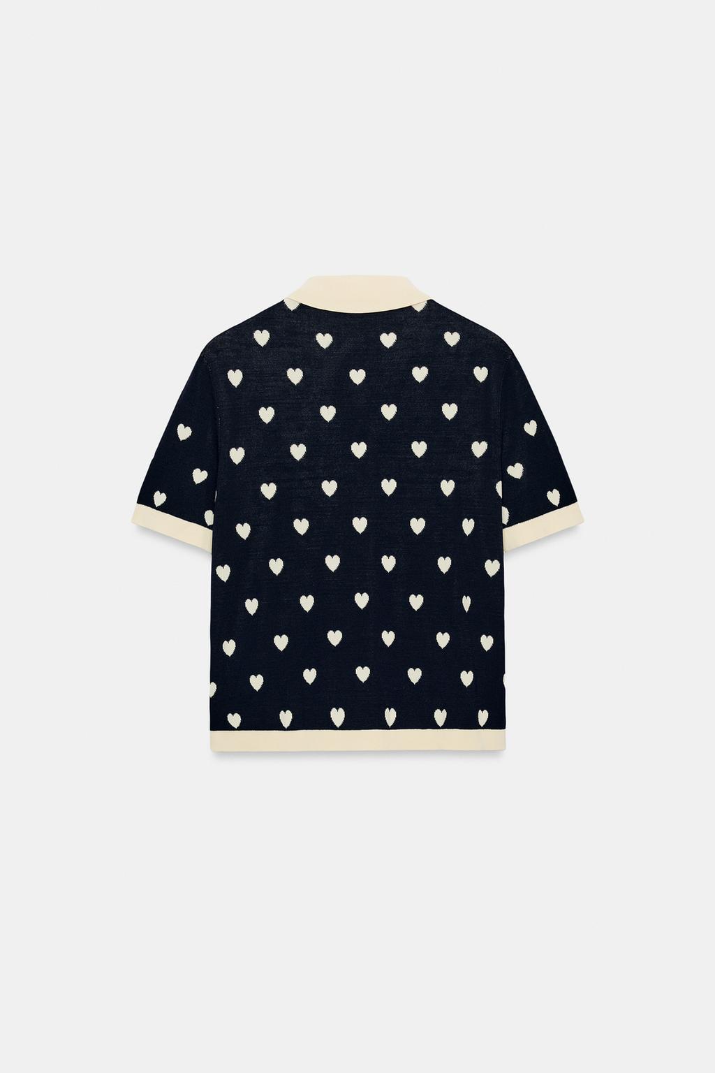 ПОЛО С ЖАККАРДОМ «СЕРДЦА»