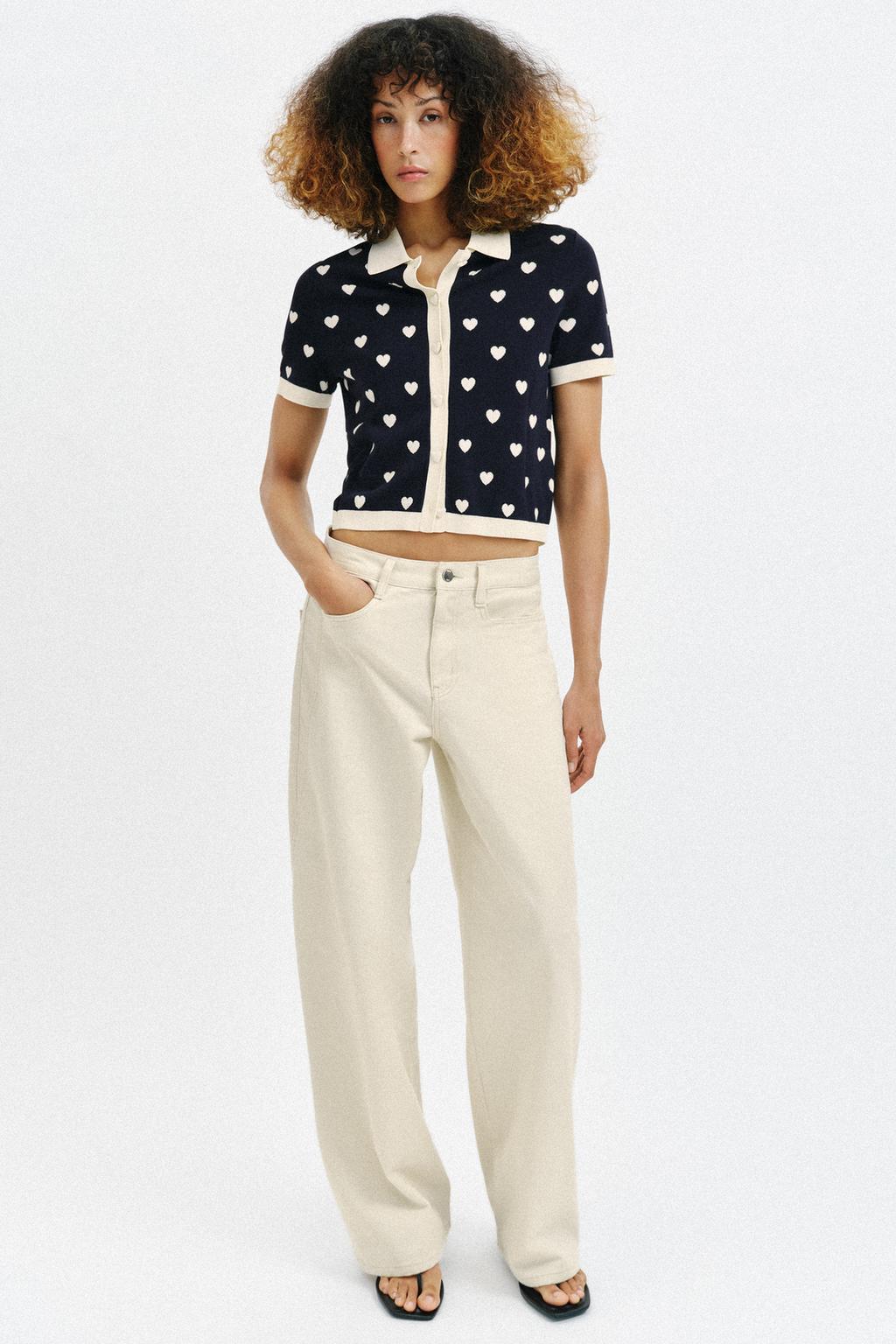 ПОЛО С ЖАККАРДОМ «СЕРДЦА»