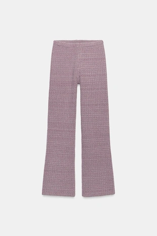 Эластичные брюки из рельефной ткани- Заказать в России