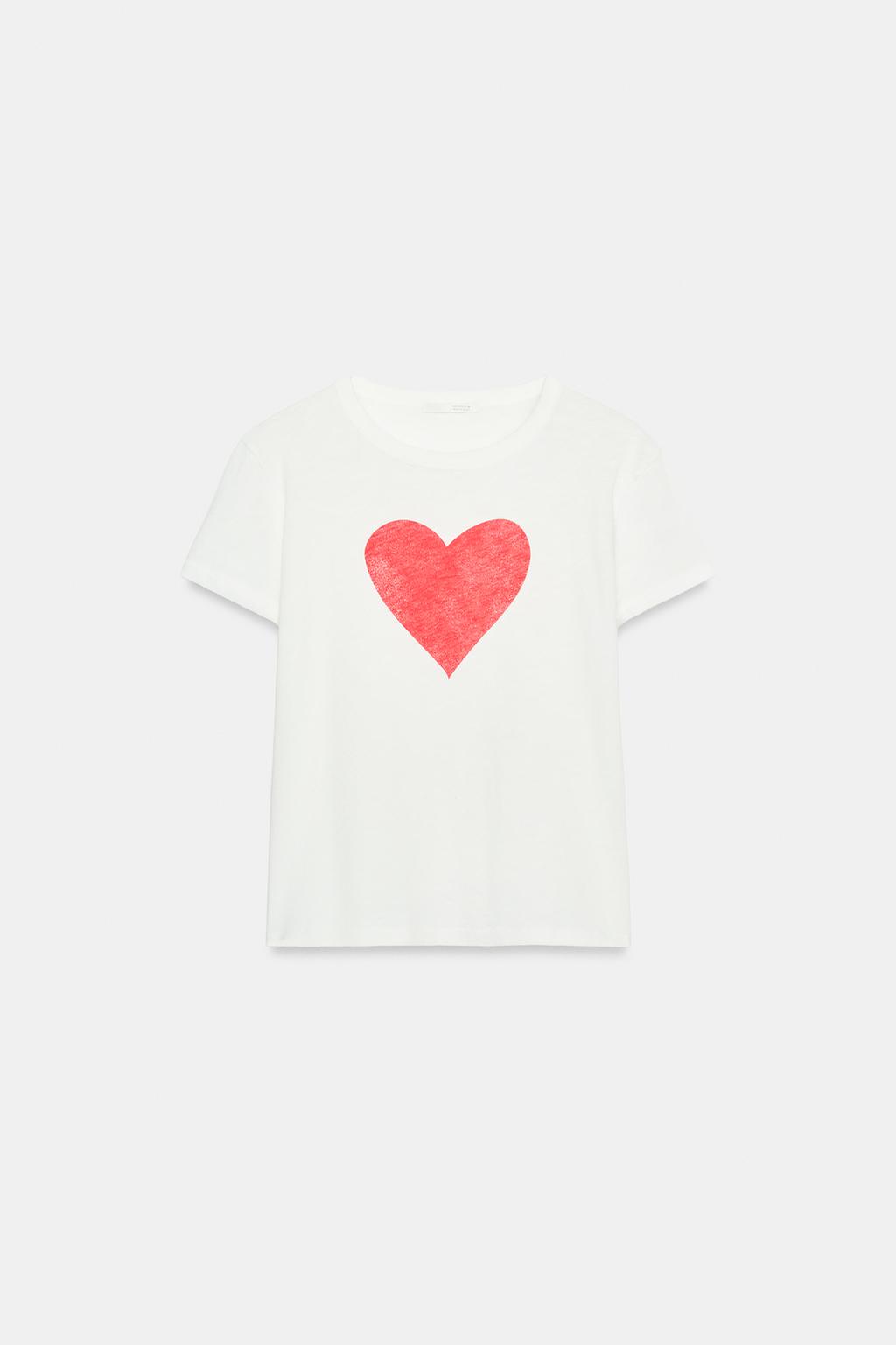 ФУТБОЛКА С СЕРДЦЕМ И КОРОТКИМ РУКАВОМ