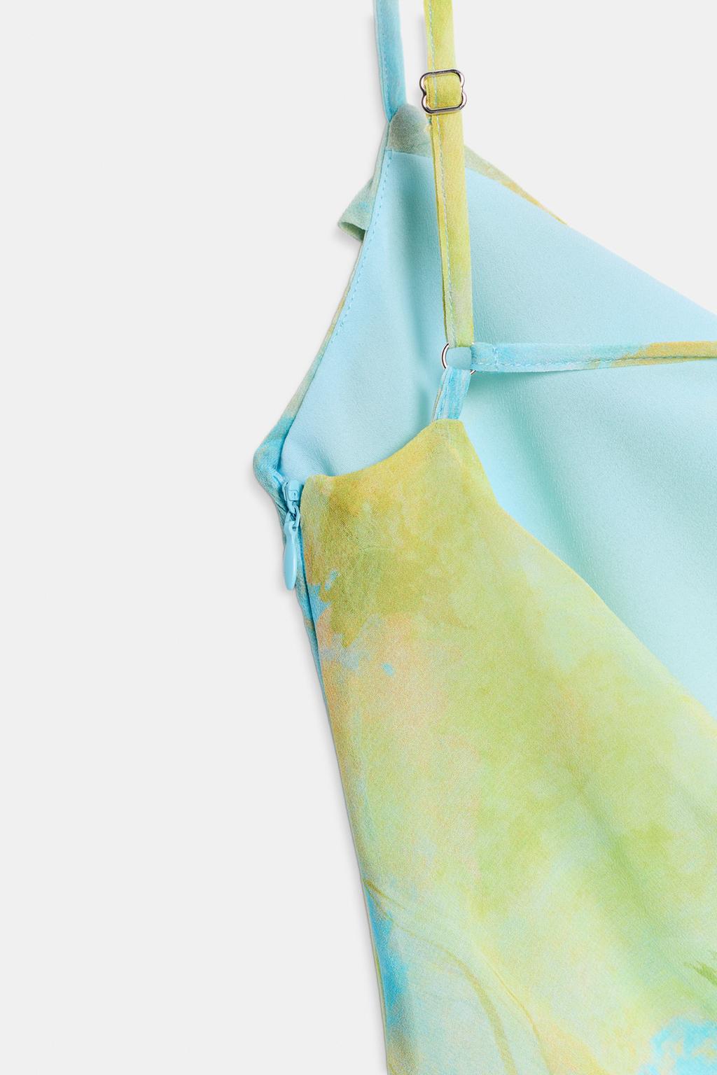 ПЛАТЬЕ МИДИ СО СБОРКАМИ И ПРИНТОМ