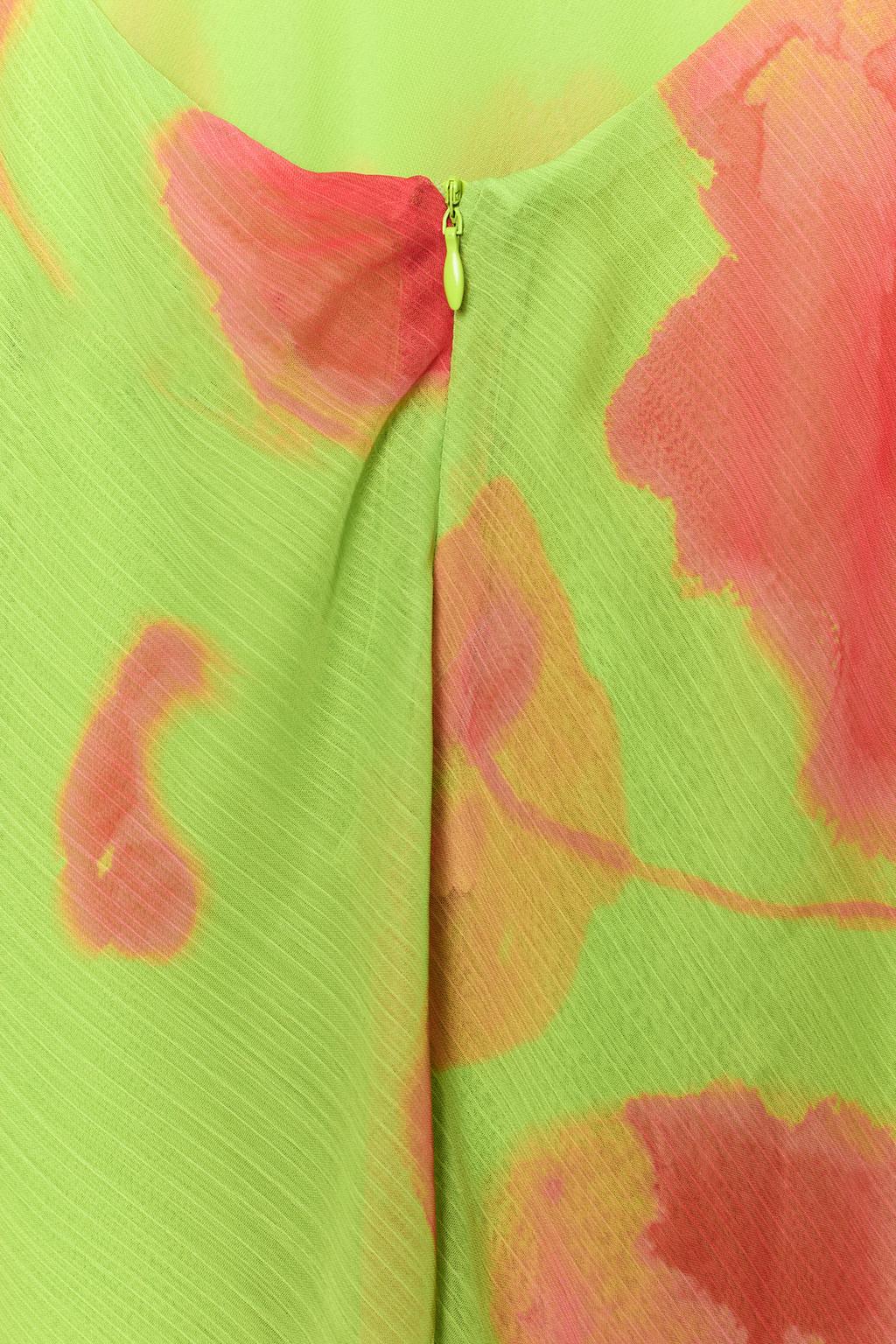 ПЛАТЬЕ МИДИ С ТОНКИМИ БРЕТЕЛЯМИ И ПРИНТОМ