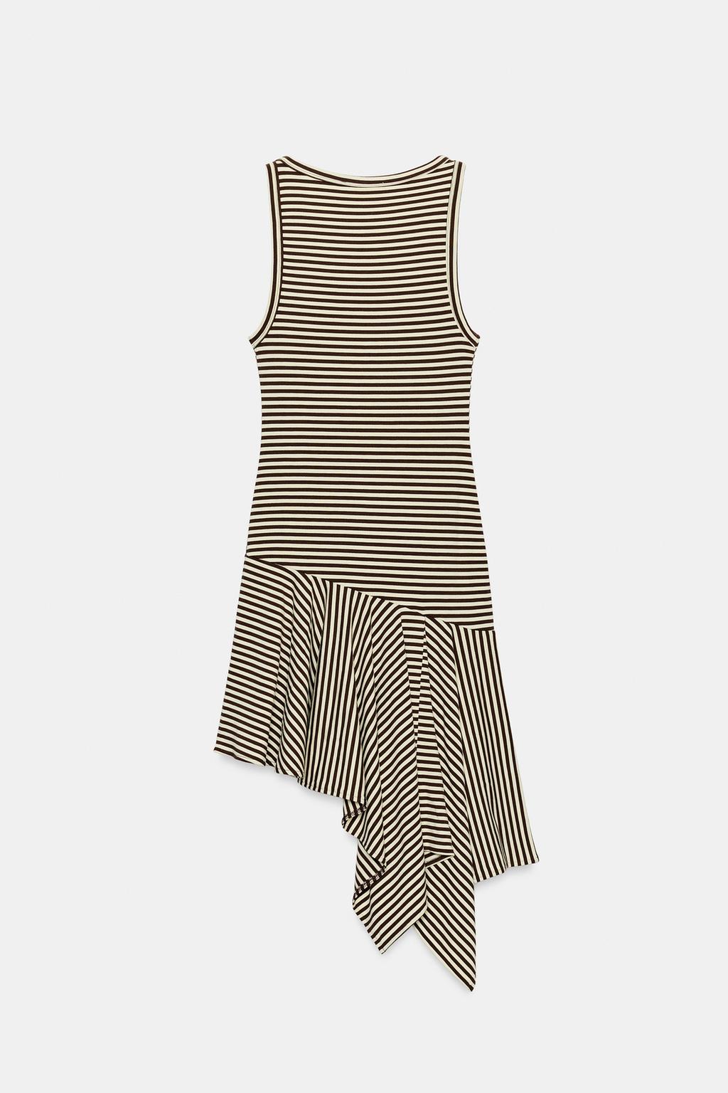 АСИММЕТРИЧНОЕ ПЛАТЬЕ МИДИ В ПОЛОСКУ