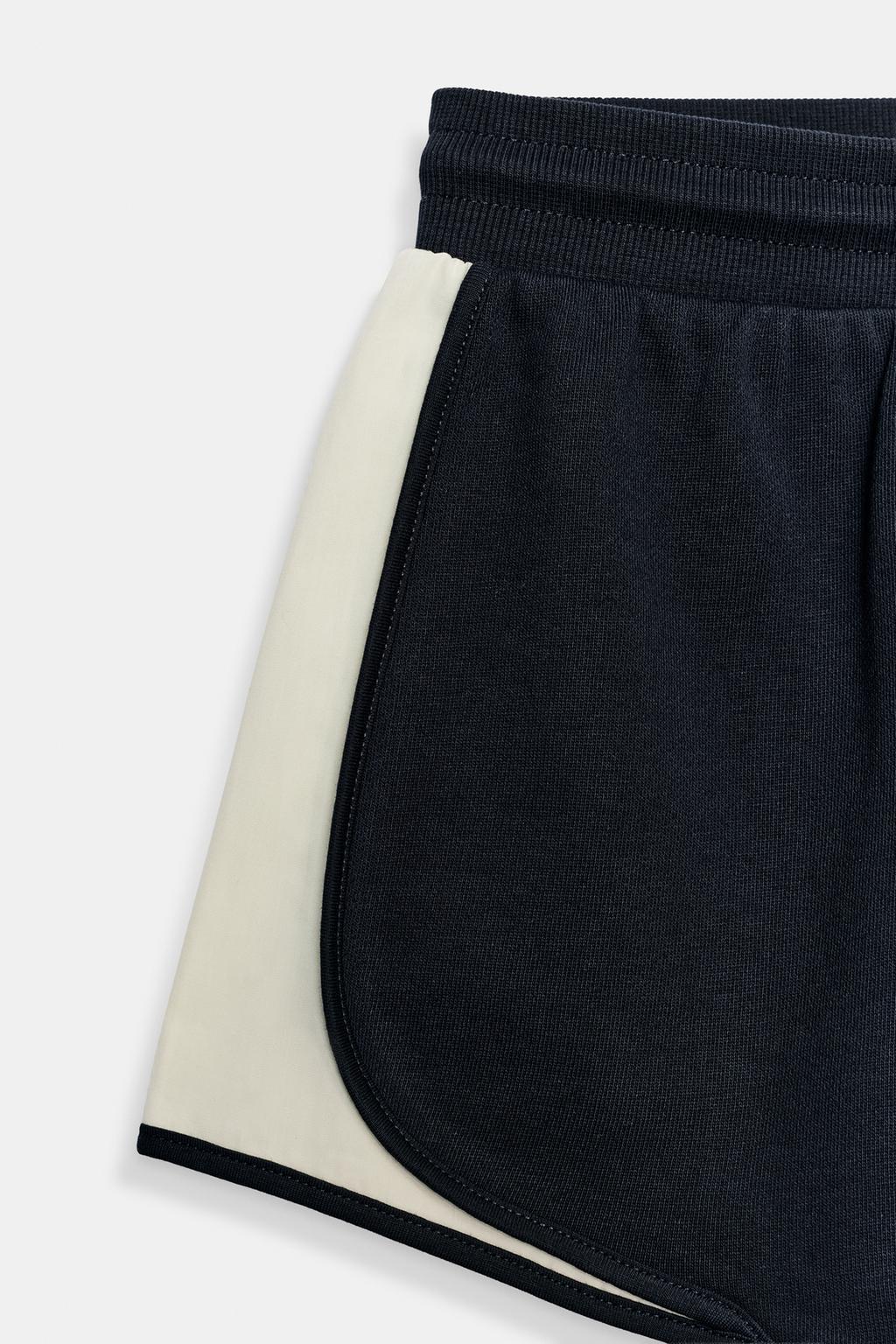 ШОРТЫ ИЗ КОМБИНИРОВАННОЙ ТКАНИ