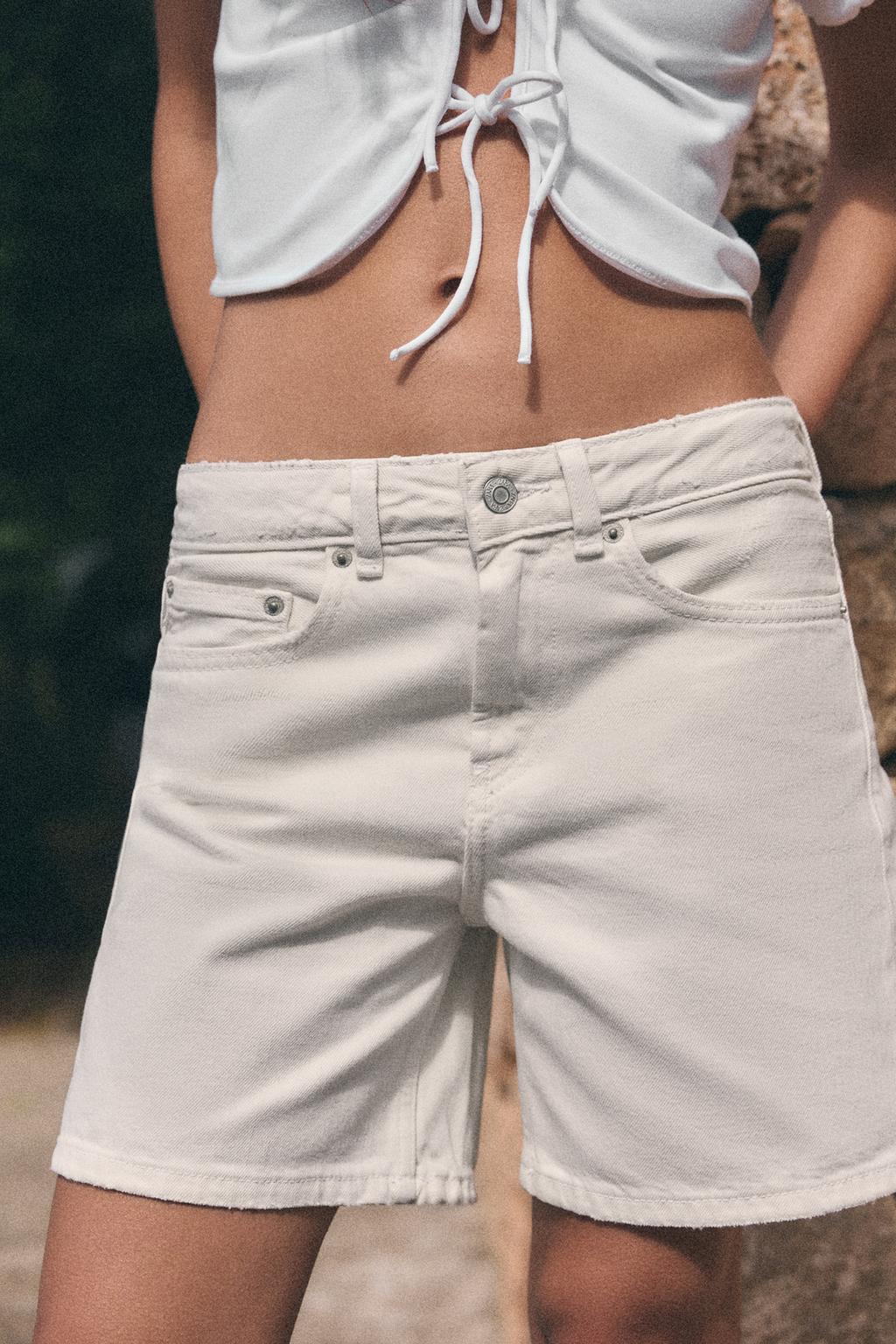 ДЖИНСОВЫЕ ШОРТЫ TRF СО СРЕДНЕЙ ПОСАДКОЙ