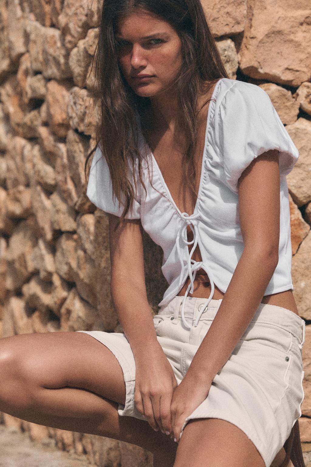 ДЖИНСОВЫЕ ШОРТЫ TRF СО СРЕДНЕЙ ПОСАДКОЙ