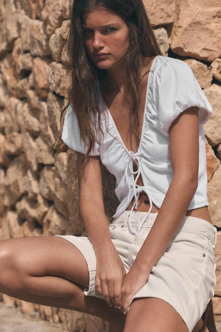 Джинсовые шорты Trf со средней посадкой