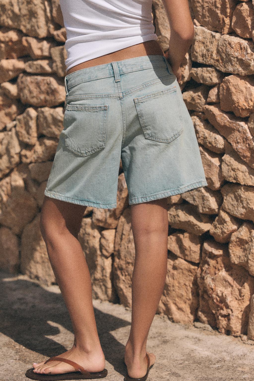 ДЖИНСОВЫЕ ШОРТЫ TRF СО СРЕДНЕЙ ПОСАДКОЙ