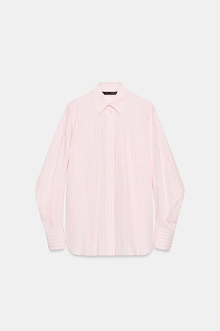 Рубашка оверсайз из поплина- Заказать в России