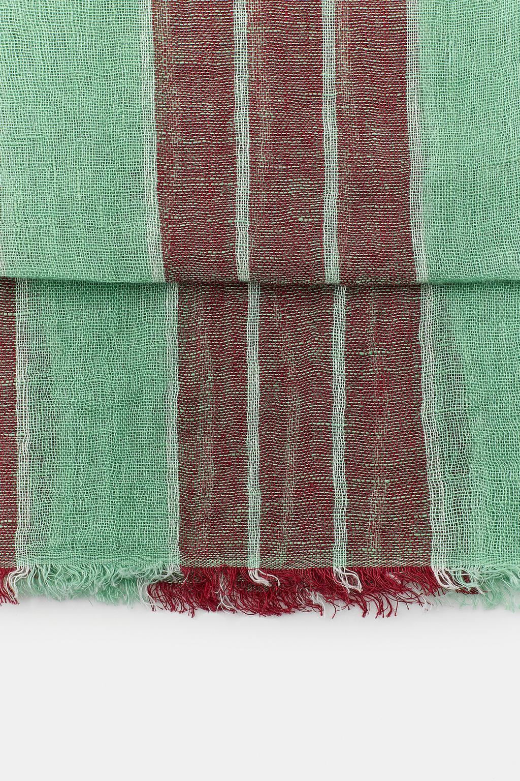 ШАРФ ИЗ 100% ЛЬНА В ПОЛОСКУ