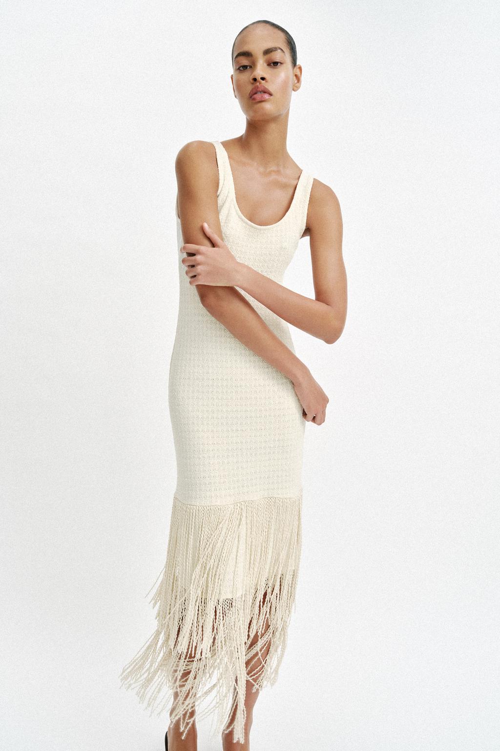 ПЛАТЬЕ С БАХРОМОЙ И ТЕКСТУРОЙ