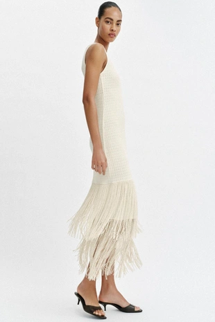 Платье с бахромой и текстурой- Заказать в России