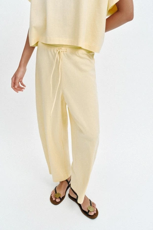 Брюки в стиле рустик на шнурке- Заказать в России