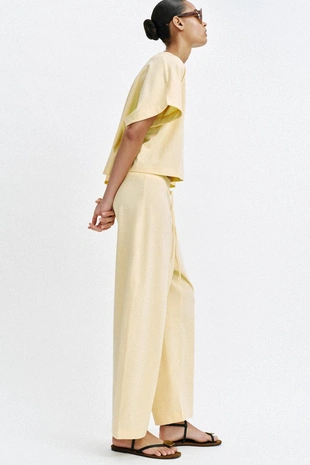 Брюки в стиле рустик на шнурке- Заказать в России