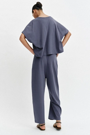 Брюки в стиле рустик на шнурке- Заказать в России