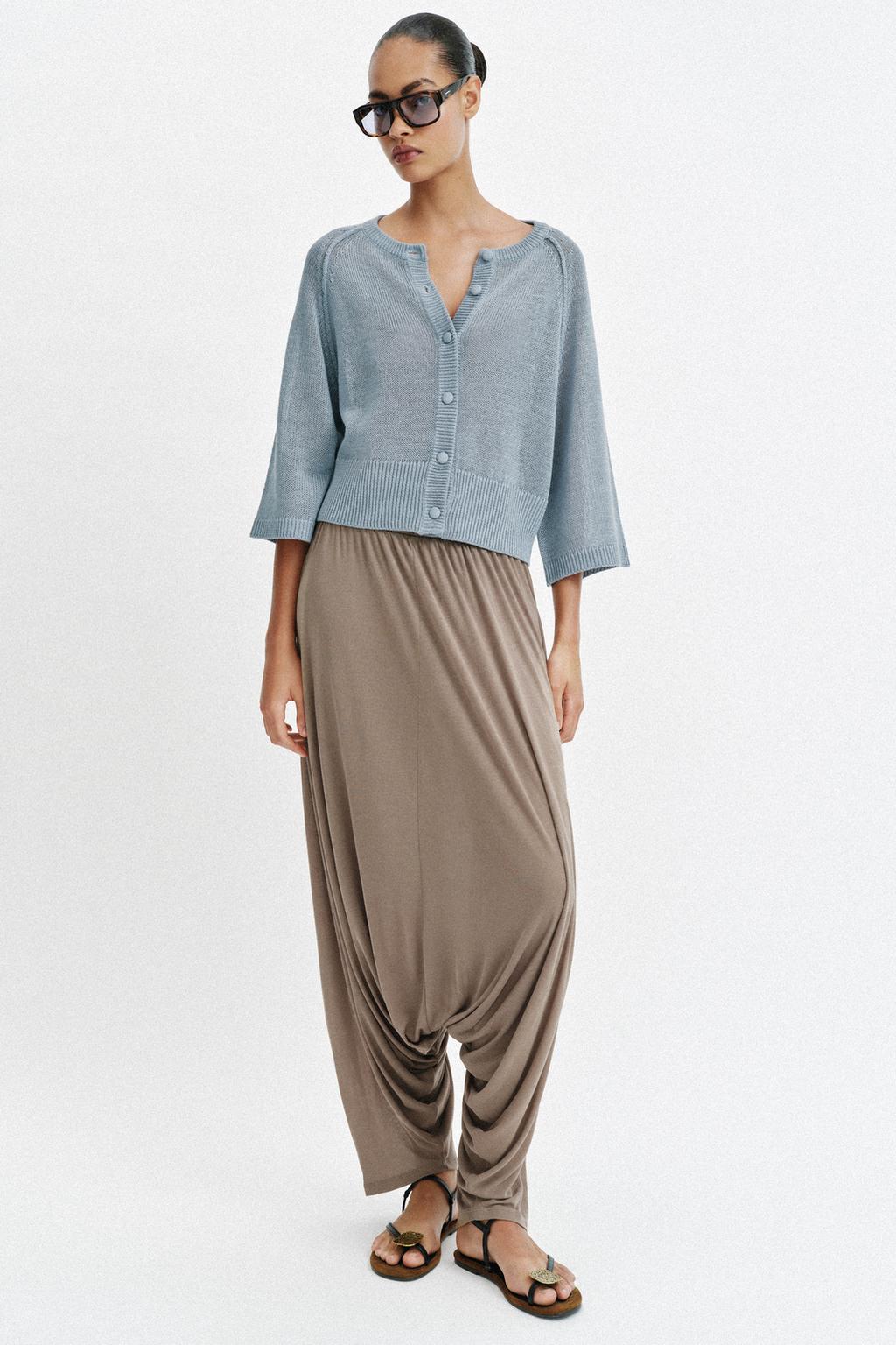 КАРДИГАН ИЗ ТРИКОТАЖА