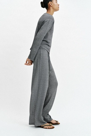 Брюки прямого кроя в деревенском стиле- Заказать в России